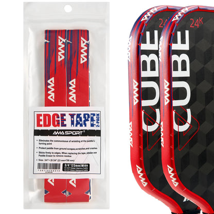 AMASPORT 2Pack Pickleball Paddle Edge Tape 20/23/26mm Paddle Head Edge Guard Racket Edge Protection Tape