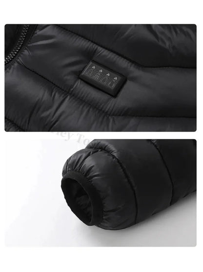 21 Areas Heating Jacket Men Winter USB Electric Heated Coat Functional Self Heating Clothes Outdoor Snow Ski Thick Padded Jacket
