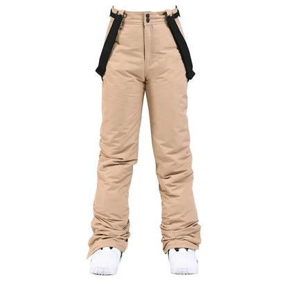 Cheap Women's and Men's Ice Snow Pants Outdoor Snowboarding Clothing Strap Trousers Skiing Suit Wear 10K Waterproof