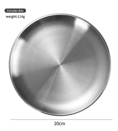 11 Pcs/lot Picnic Tableware Kit Portable Stainless Steel Knife Fork Spoon Plate Cutlery Set Outdoor Travel Camping Equipment
