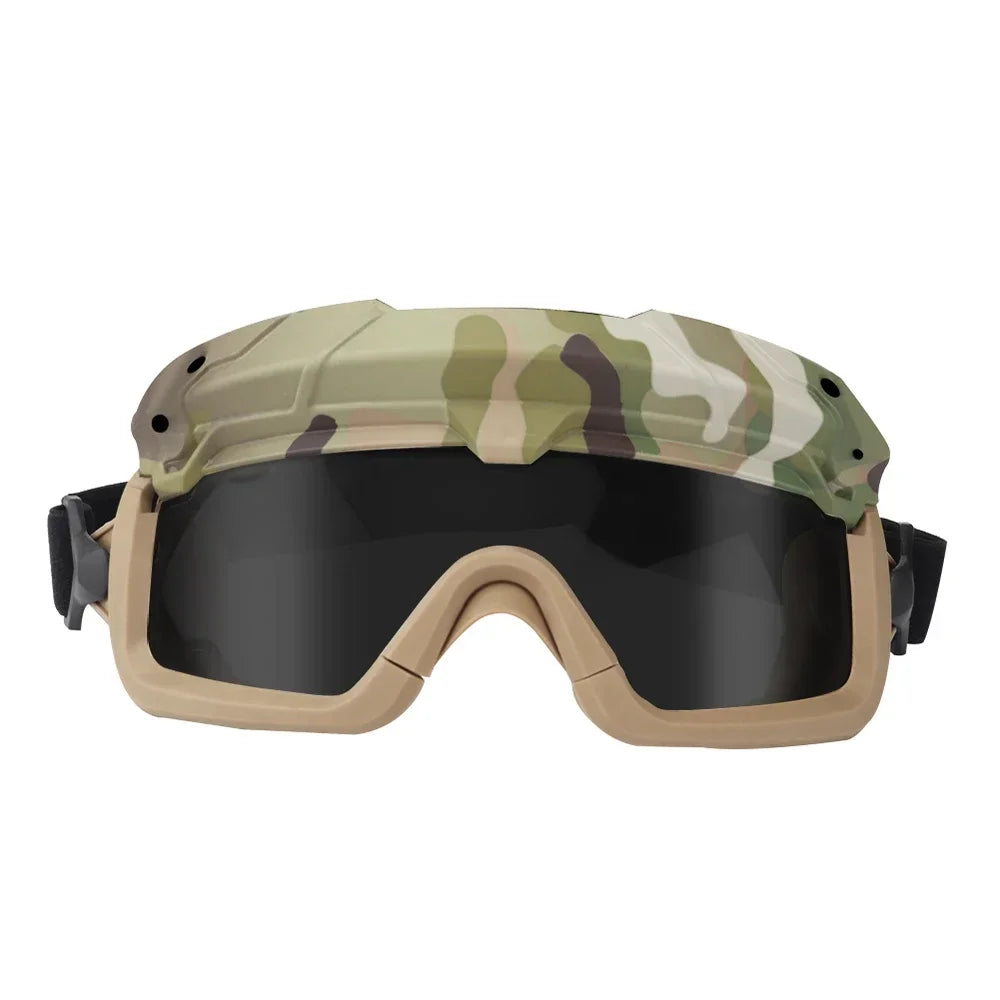 Sports Sunglasses for Men Women 2 Modes Airsoft Goggles Riding Eye Protection for Hiking Paintball Hunting Gear