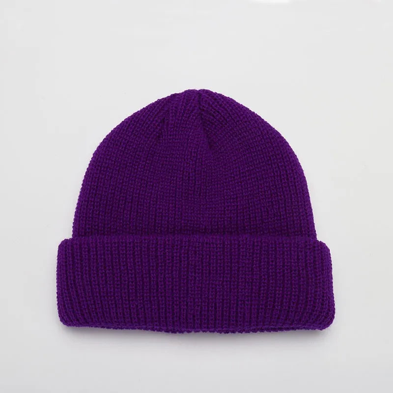 Winter Warm Beanies Casual Short Thread Hip Hop Hat Adult Men Female Knitted Skull Cap Elastic Unisex