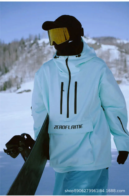 3L Ski Wear Women Man Hooded Sweater Reflective Trend Ski Coat Thickened Warmth and Waterproof Ski Equipment Ski Jacket Women