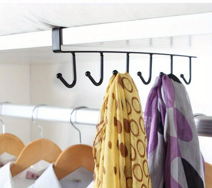 Space-Saver Mug & Wine Glass Holder - Easy Install, No-Drill Rack for Cabinet Organization