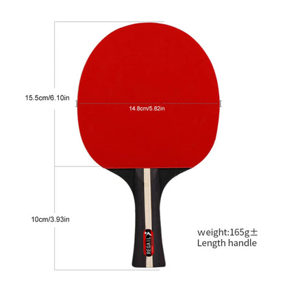 Professional Table Tennis Racket Set with 2 Paddles And 3 Balls - Includes Storage Bag Ping Pong Kit for Sports Enthusiasts