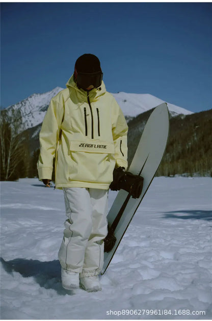 3L Ski Wear Women Man Hooded Sweater Reflective Trend Ski Coat Thickened Warmth and Waterproof Ski Equipment Ski Jacket Women