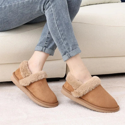 Asgard Women's Winter Fuzzy Cotton Shoes Indoor Warm Memory Foam Anti-Slip Snow Boots Lady Comfortable Soft Casual Houes Slipper