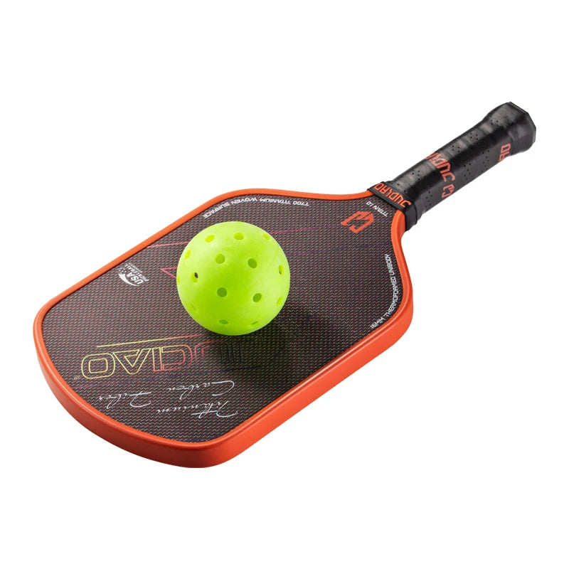 JUCIAO T-Titanium Pickleball Paddle Carbon Fiber Pickleballs For Spin And Control Foam  Injected Edges Thermoformed Pickleball