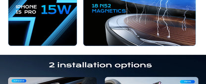 LISEN Hot sales 15W Magnetic Car Mount Charger  Charging Mount Wireless for iPhone 16 Pro Max Accessories Fits