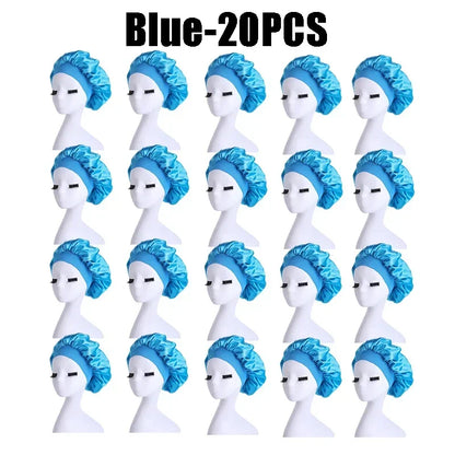 Hundreds of High Elasticity Hair Care Cap Moon Hat Wrapped Headscarf Beauty Cap Shower Cap Female Nursing Satin Sleeping Cap