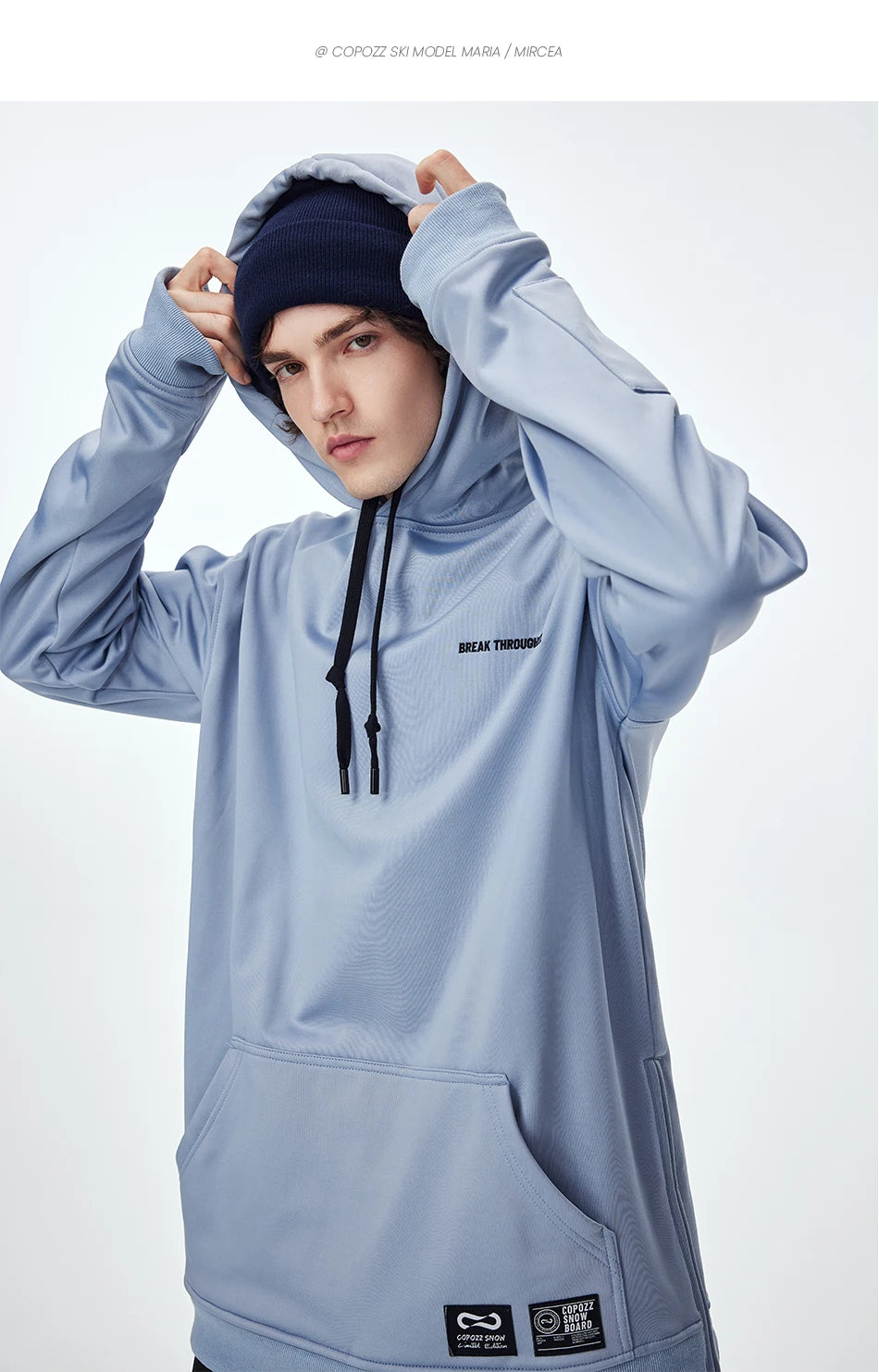 Oversize Ski Hoodie Men Women Warm Windproof Waterproof Snow Hoodie Ski Jacket Skiing Snowboarding Hooded Jackets Ski Equipment
