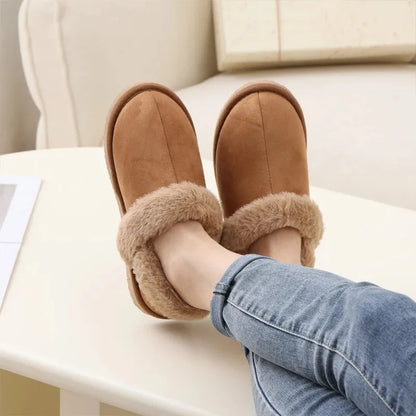 Asgard Women's Winter Fuzzy Cotton Shoes Indoor Warm Memory Foam Anti-Slip Snow Boots Lady Comfortable Soft Casual Houes Slipper