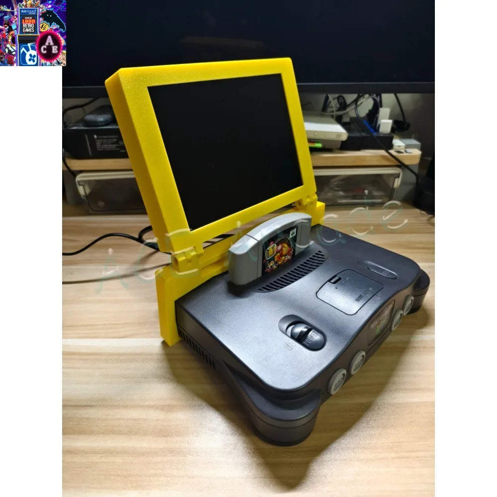 Original Design 64 Bit N64 Host 8-inch 4:3 Mini Portable Screen for Home Retro Arcade Game Console LCD Dedicated Screen