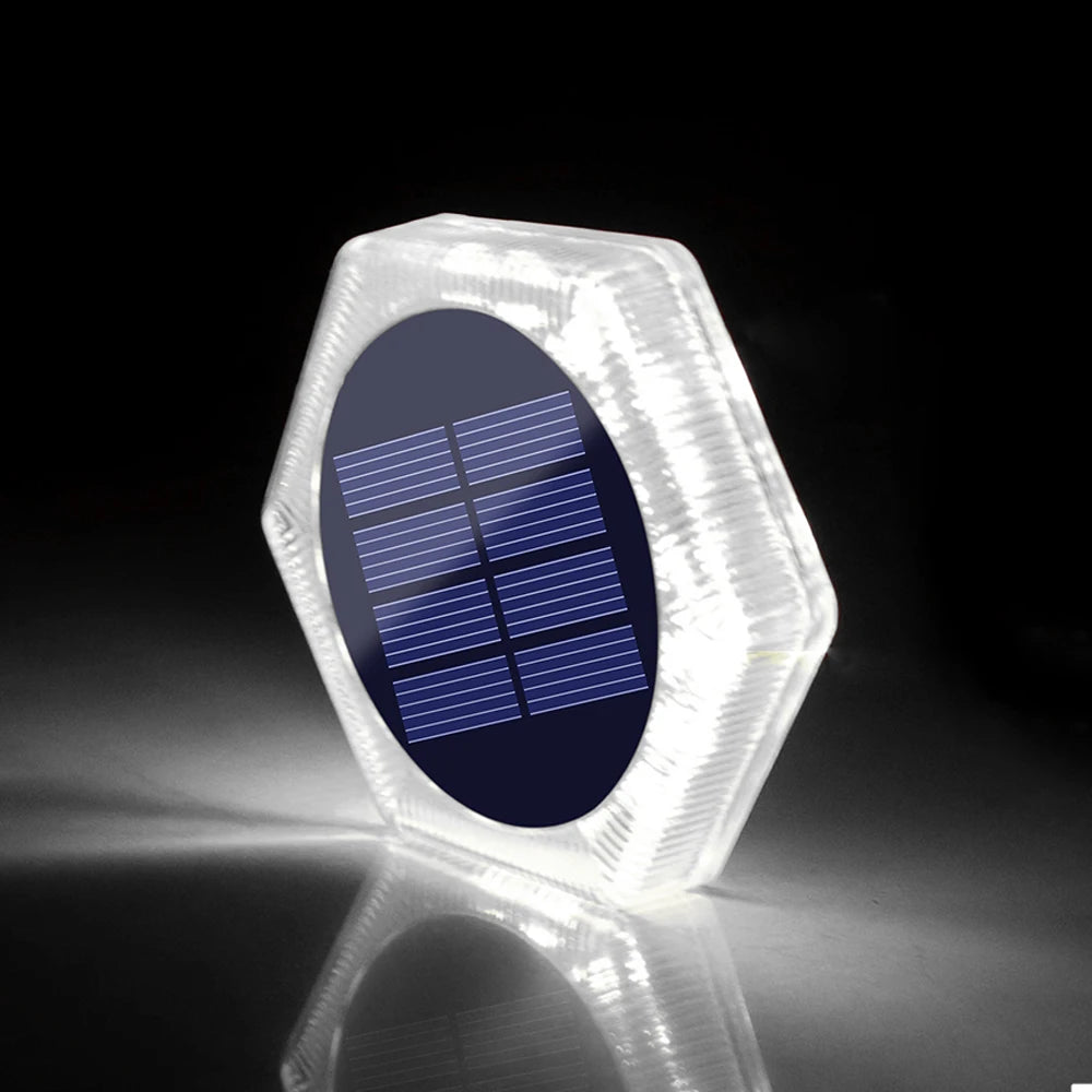 Blue Solar powered Outdoor LED Garden Lights Auto On/Off Waterproof IP68 Step Railing Stairs Yard Patio Pathway Driveway Light
