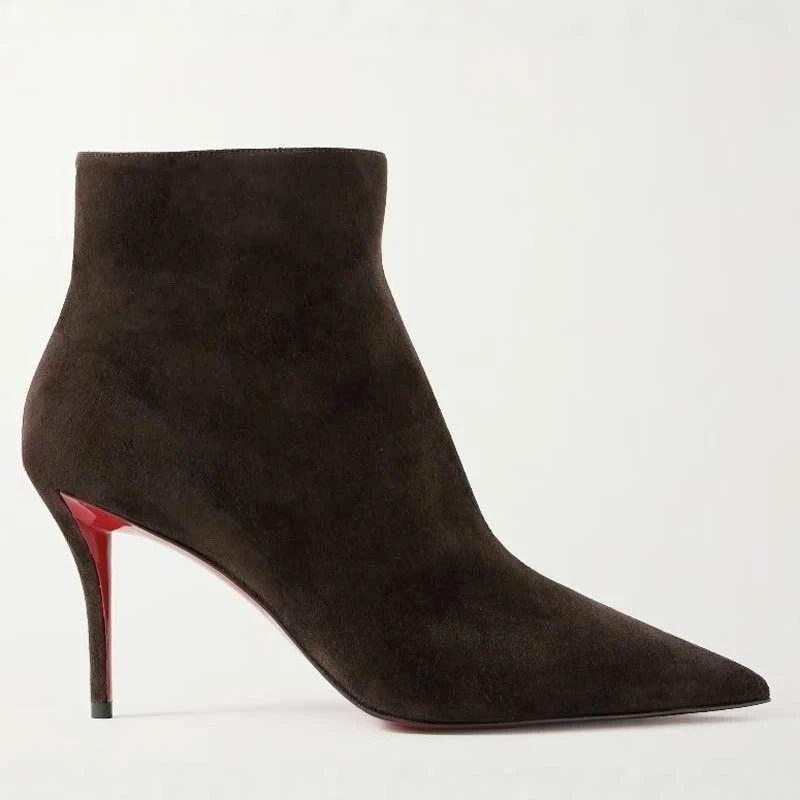 European andAmerican women's high-quality fashionable temperament pointed stage walking shoes sexy leopard print nightclub boots