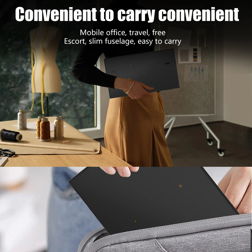 MUCAI N140-S36 Portable Display 14 Inch 60Hz Resolution 1366*768 TN Panel 250cd/㎡ Brightness 3ms Response Portable MonitorComputer MonitorsGoWisse.com