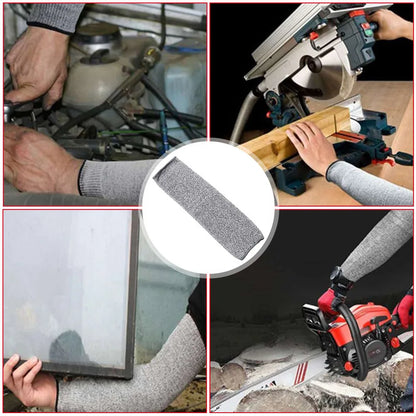 Cut Resistant Level 5 HPPE Construction Automobile Glass Work Arm Sleeve Safety Glove Anti-Puncture Arm Protection Sleeve