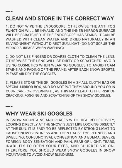 VECTOR Brand Double Layer Anti Fog Magnetic Absorption Cylindrical Ski Goggles UV400 Men Women Ski Glasses Snowboard poc glasses