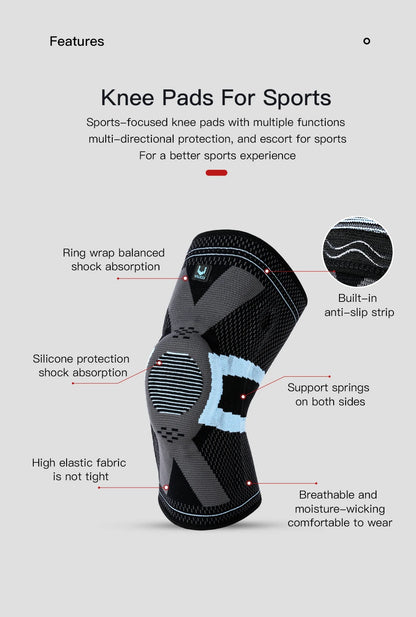 1 piece of compression knee pad, suitable for protecting men and women while running, knee support compression sleeve, sports an