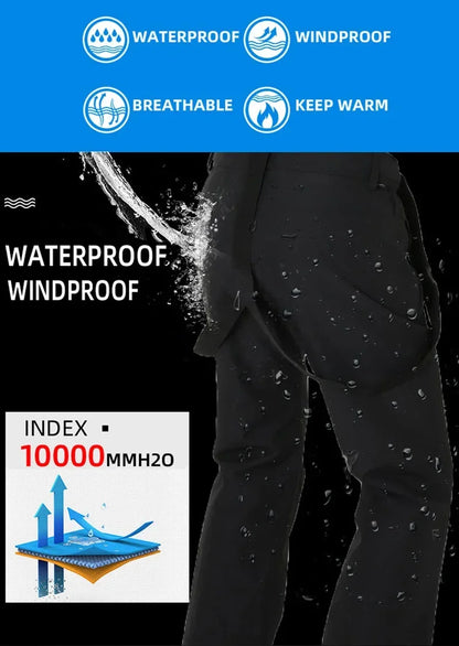 New Winter Ski Pants Men Outdoor Mountain Windproof Waterproof Ski Snowboard Pants Warm Snow Male Trousers Brand