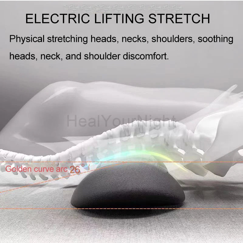 Waist Pillow Pad, Electric Massage, Lying Flat Waist Pain Waist Support, with Heating, Vibrating Features.