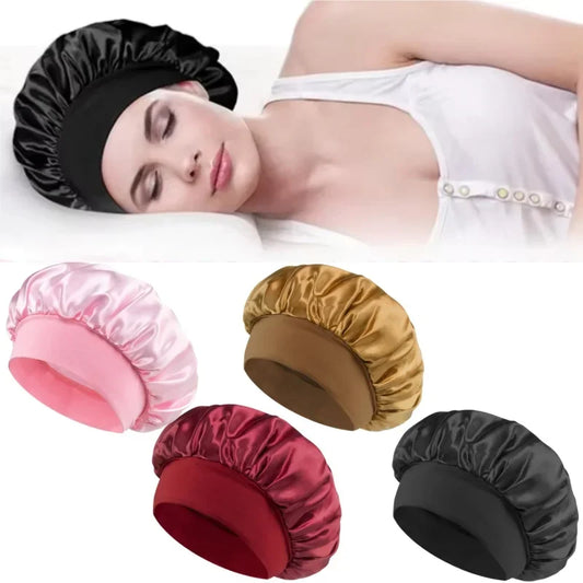 Hundreds of High Elasticity Hair Care Cap Moon Hat Wrapped Headscarf Beauty Cap Shower Cap Female Nursing Satin Sleeping Cap