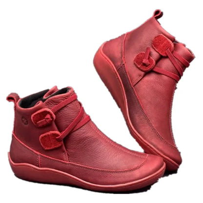 New Autumn And Winter shoes Boots  British Wind Retro Boots High Quality PU Waterproof Warm Women's Booties Mujer Botas