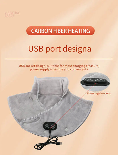 Electric Heating Pad Neck Shoulder Shawl Winter Rapid Heating Blanket Heated Massage Cape Pad Cervical Massager Relieve Fatigue
