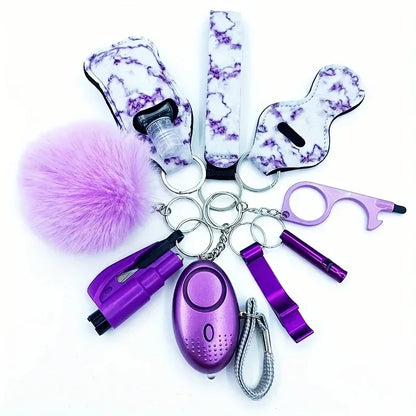 Self Defense Keychain for Women - Personal Safety Alarm with LED Light & Emergency Whistle | Protective Security Accessories