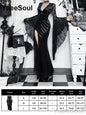 Halloween Gothic Grunge Punk Women Dress Long Sleeve Lace Slim Black Dresses 2025 New Y2K Harajuku Lolita Fairy Core Party Dress