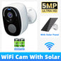5MP 4G Solar Security Camera 2.4G WiFi Wireless Outdoor Color Night Vision Battery Powered Support PIR Waterproof Two-Way Audio