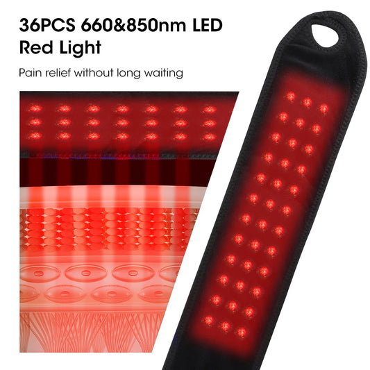 Red Light Therapy Wrist Protector 660nm 850nm LED Infrared Heating Pad Wrist Wrap 3 Levels Vibration Hand Massager Brace