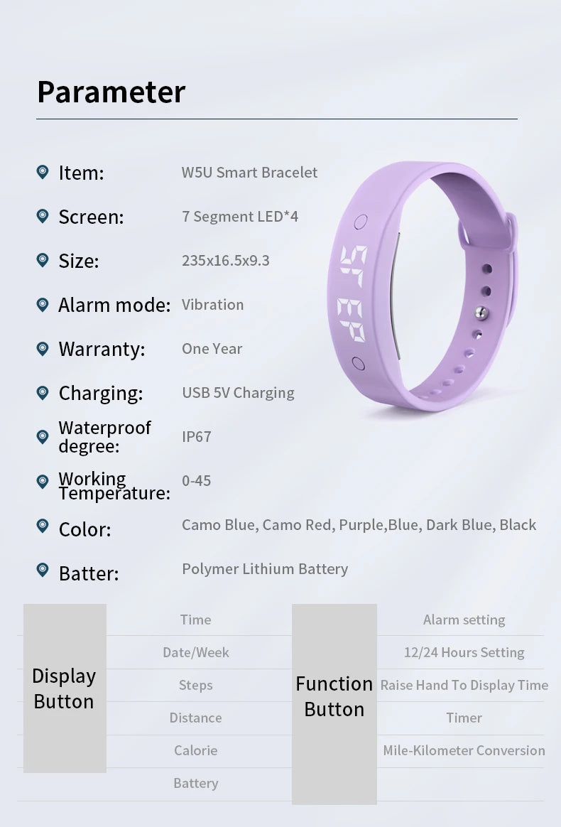 Smart Male Woman Student Children's Sports Electronic Bracelet Vibration Alarm Clock Waterproof Step Count Gift Electronic Watch