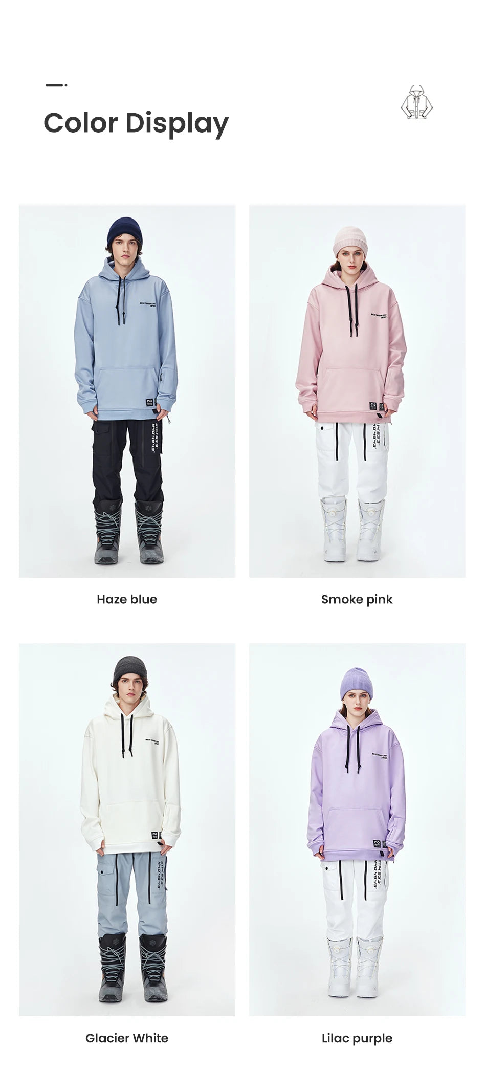 Oversize Ski Hoodie Men Women Warm Windproof Waterproof Snow Hoodie Ski Jacket Skiing Snowboarding Hooded Jackets Ski Equipment