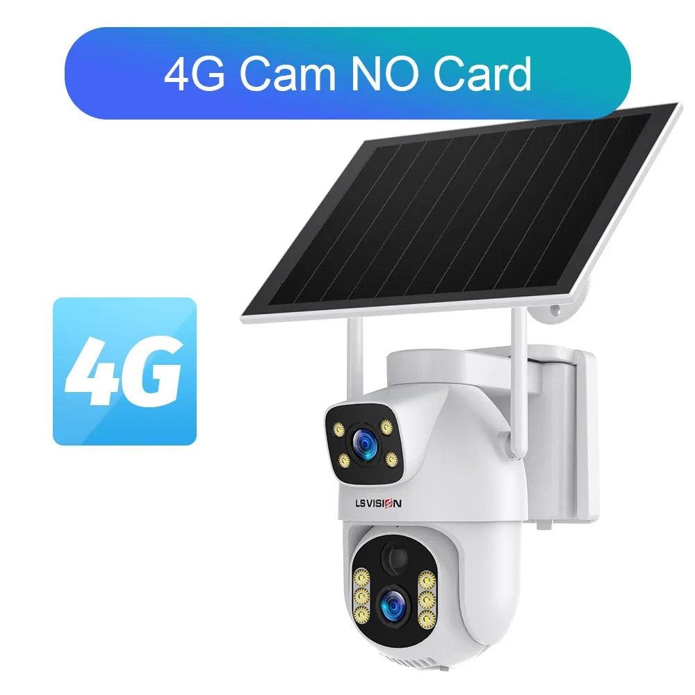 Ubox 12MP 60X Zoom 4G LTE Solar Camera Dual Screen Outdoor WiFi Security Camera PTZ PIR Detection Auto Tracking CCTV Waterproof