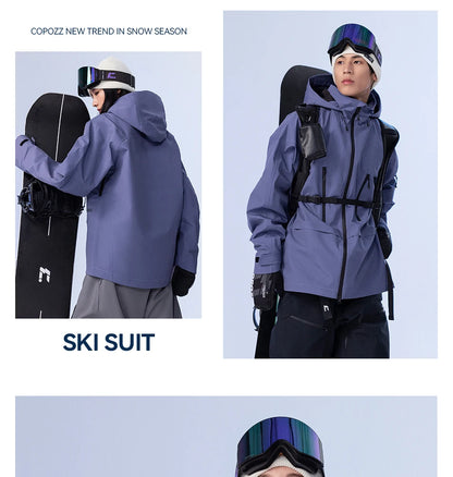 COPOZZ Skiing Coats Winter Warm Women Men Tracksuit Hooded Sports Snowboard Jacket Mountain Female Outwear Windproof Ski Clothes
