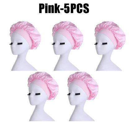 Hundreds of High Elasticity Hair Care Cap Moon Hat Wrapped Headscarf Beauty Cap Shower Cap Female Nursing Satin Sleeping Cap