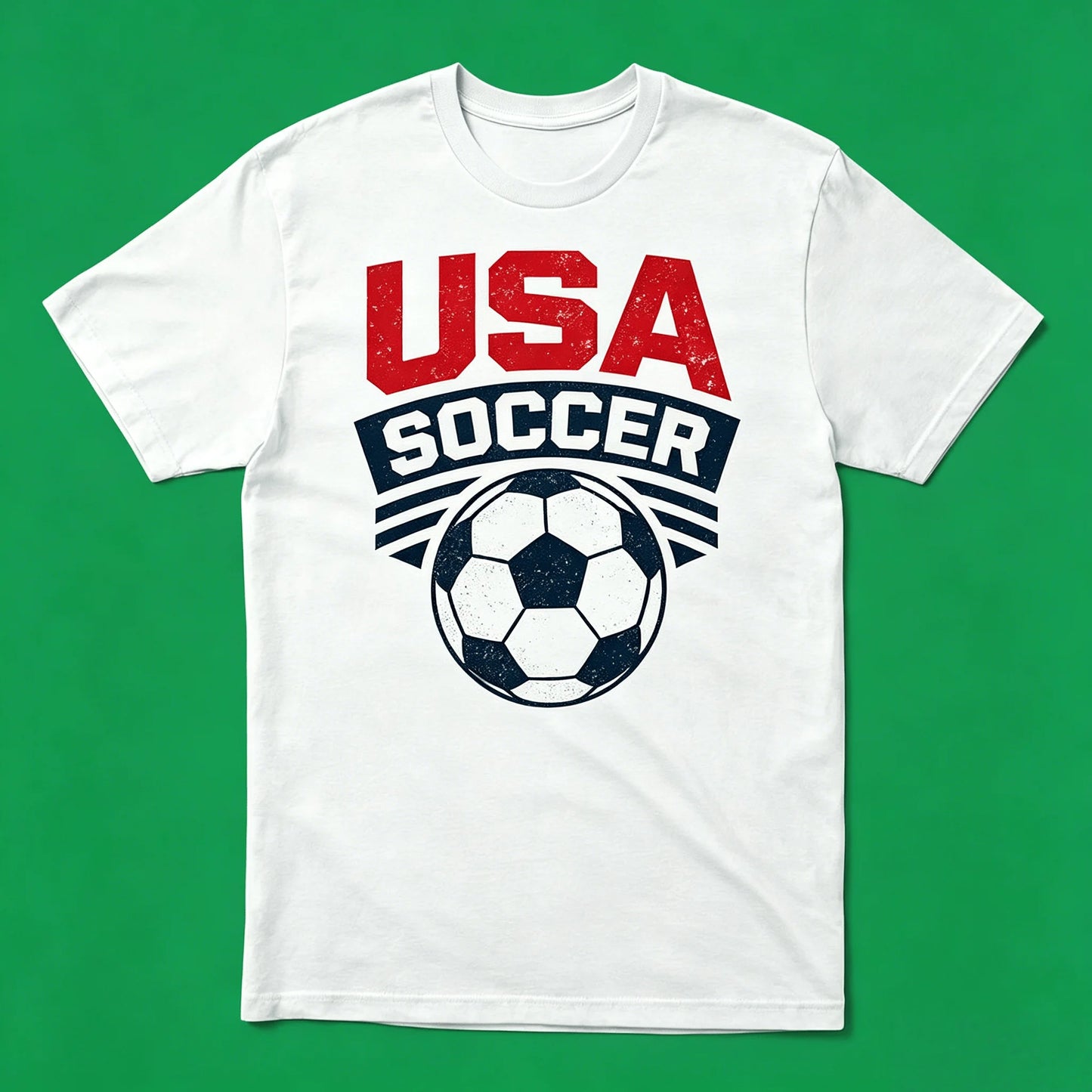 180G Cotton Vintage USA Soccer T-Shirt 2026 World Cup Distressed Retro Graphic Tee Unisex Breathable Game Day Shirt Fast Delivery