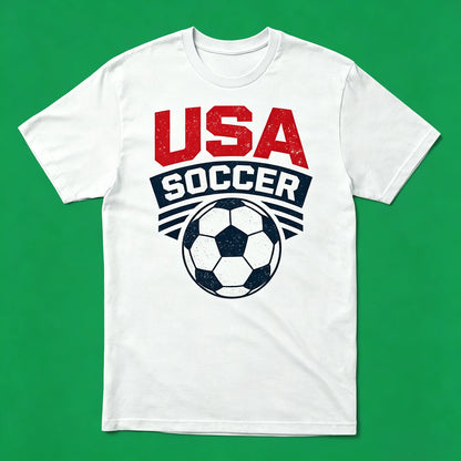 180G Cotton Vintage USA Soccer T-Shirt 2026 World Cup Distressed Retro Graphic Tee Unisex Breathable Game Day Shirt Fast Delivery
