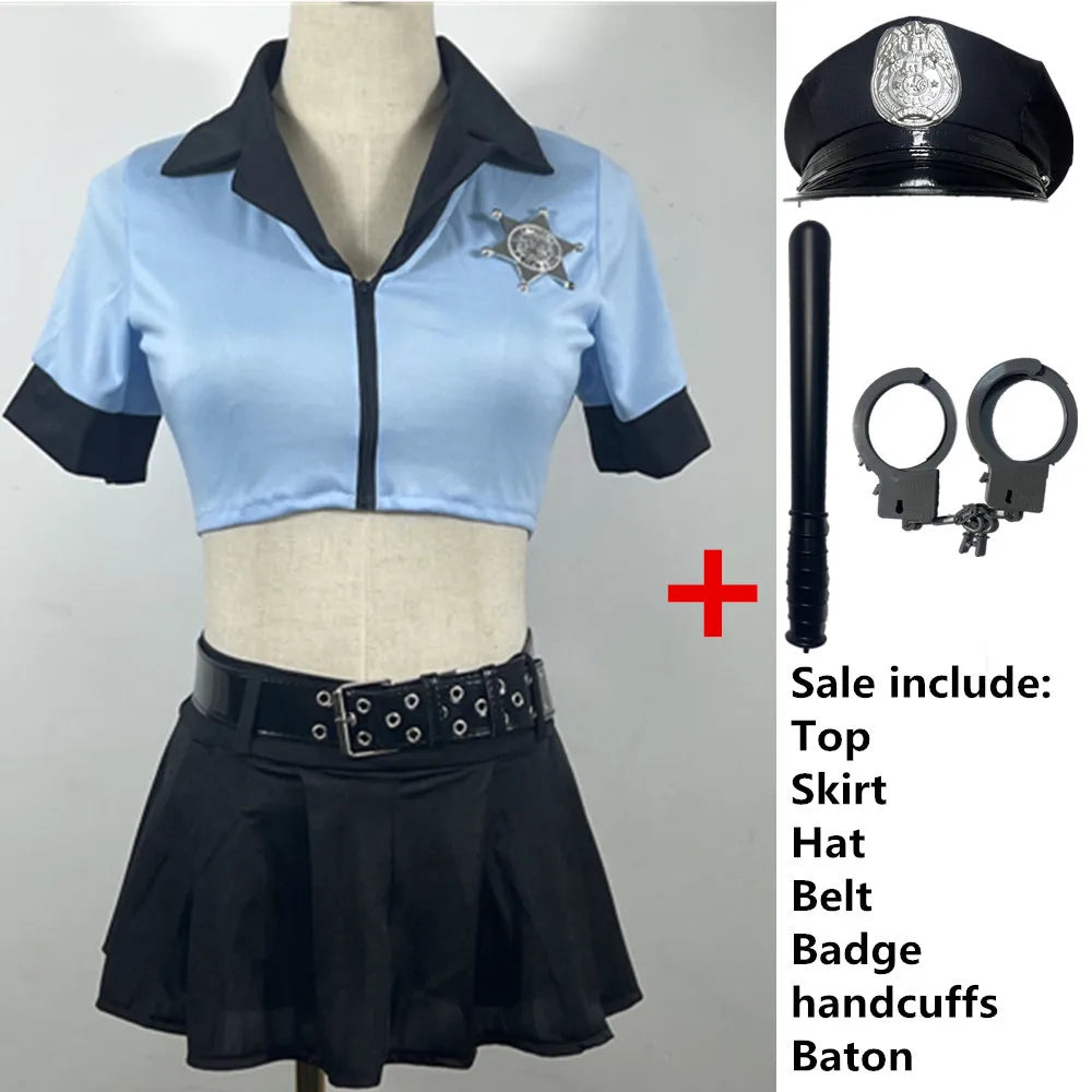 Sexy Police Costume Women's Cop Outfit Adult for Cosplay Suit