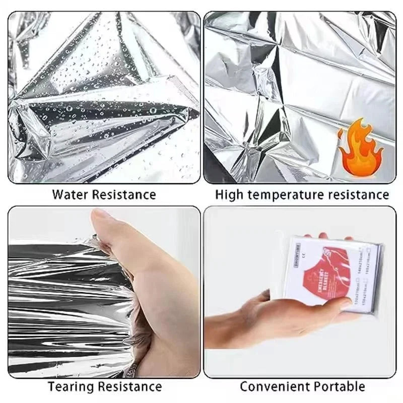 20 PACKS Extra Large 82"x 52 Emergency Solar Mylar Blanket Survival Safety