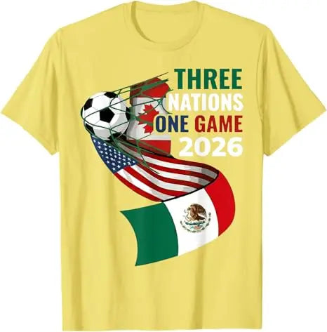 Host Canada Mexico USA Three Nations One Game 2026 Soccer T-Shirt Y2k Football Lover Graphic Apparel Cool Boys Fashion Clothing