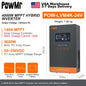 PowMr 4KW 110Vac Off Grid Hybrid Solar Inverters 24V 140A 5600W MPPT Charger Pure Sine Wave Home Inverter 6.25 Inch LCD Display