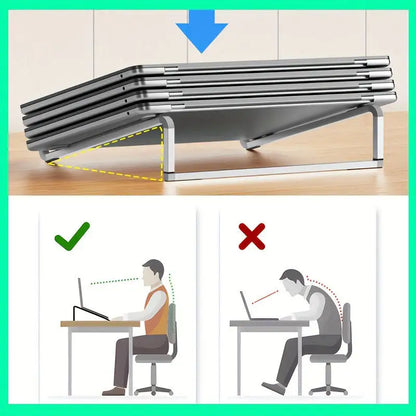Universal Laptop Stand Foldable Adjustable Aluminum Alloy Notebook Holder Desktop Bracket for MacBook Air Pro Xiaomi