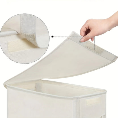 1PC Laundry Basket With Wheels And Lid,Closed Laundry Hamper,Suitable For Bedrooms,Bathtubs,Laundry,Dormitories