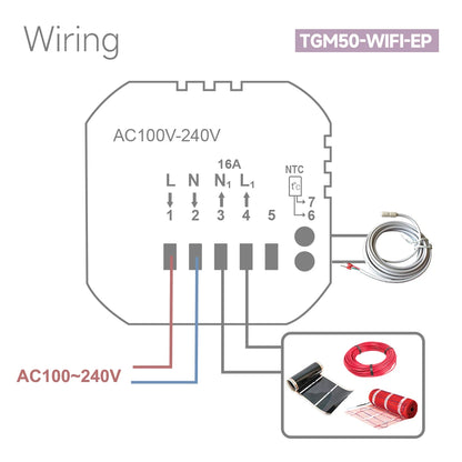 Beok Tuya Wifi Room Thermostat Underfloor Heating System Thermoregulator for Gas Boiler Electric Heating with Alexa Google Home