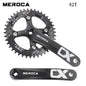 MEROCA Bicycle Crank Chainwheel 104BCD Bike Crankset Aluminum Alloy with Bottom Square Hole 170mm Crank 32/34/36/38/40/42T Plate