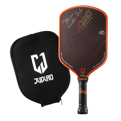 JUCIAO T-Titanium Pickleball Paddle Carbon Fiber Pickleballs For Spin And Control Foam  Injected Edges Thermoformed Pickleball
