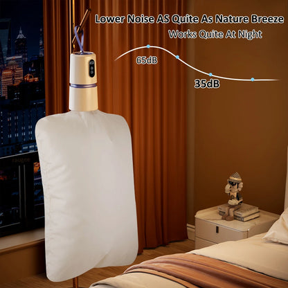 Pocket style mini dryer, silent integrated foldable dryer, household portable clothes dryer, business trip drying tool.