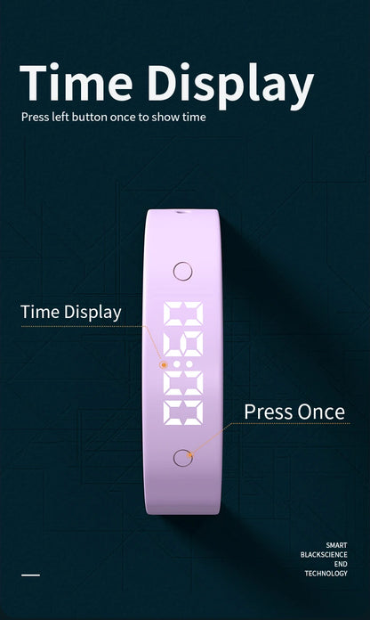 Smart Male Woman Student Children's Sports Electronic Bracelet Vibration Alarm Clock Waterproof Step Count Gift Electronic Watch